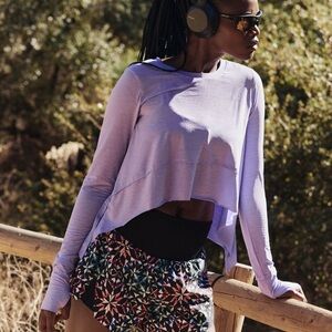Free People UV Tempo Lightweight Long Sleeve Crop Top
